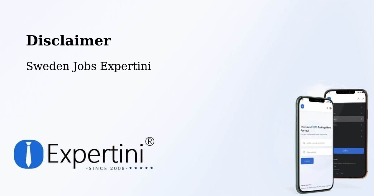 Disclaimer – Lerum - Sweden Jobs Expertini